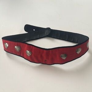 Red Heart Studded Women’s Belt - Fashion Accessory